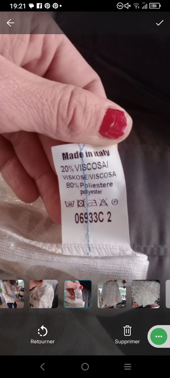 Chemise 44 fluide irisée à motif léopard - Made in Italy c73 - photo numéro 10