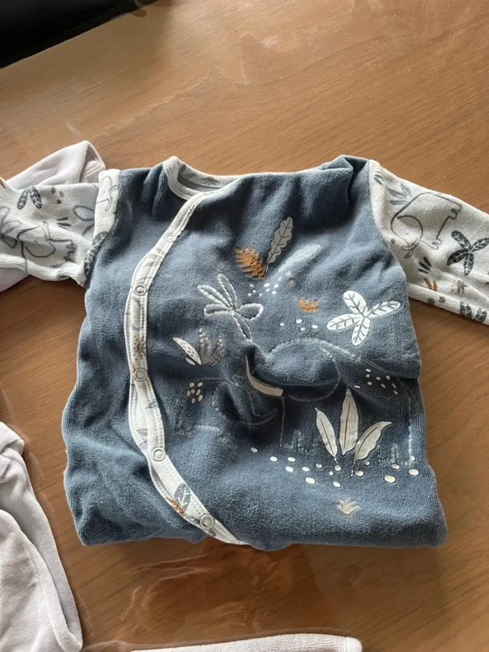 Lot de 5 pyjama, velours garçon 6 mois hivers - photo numéro 5