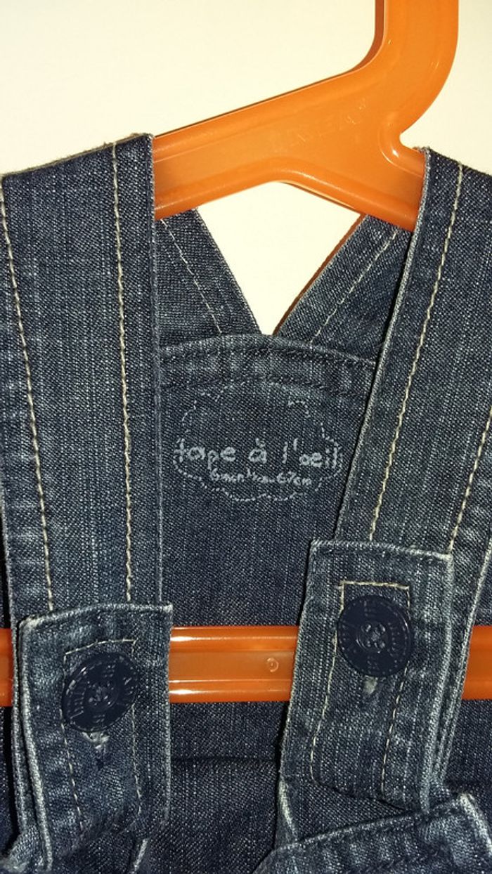 Salopette en jeans TAO 6 mois - photo numéro 3