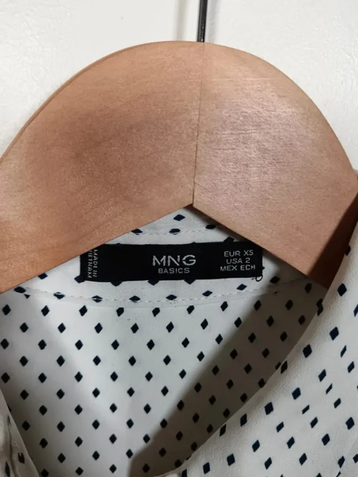 C13 chemise imprimé blanc Mango XS - photo numéro 3