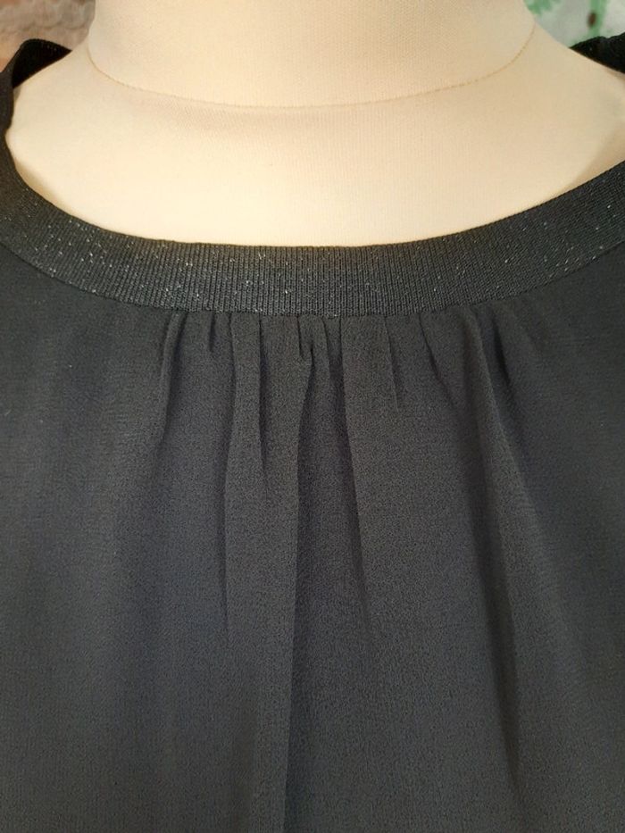 Blouse noire avec dentelle 40 ORSAY # lora11femme40 - photo numéro 3
