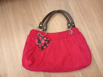 Sac à main velours rouge Cacharel