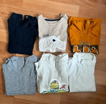 Lot T-shirts col roulés 18 mois