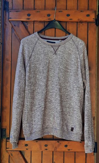 Sweat-shirt chiné bordeaux, Angelo Litrico, homme, taille L