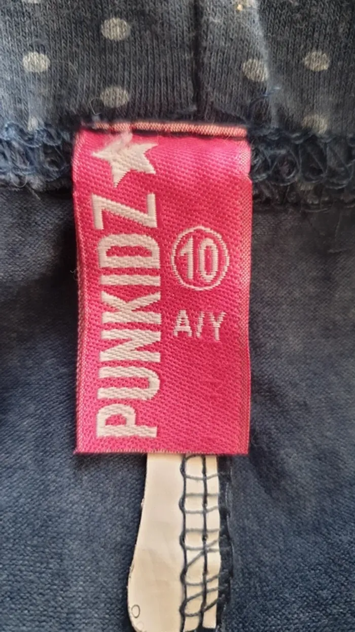 Legging bleu à pois 10 ans - photo numéro 4