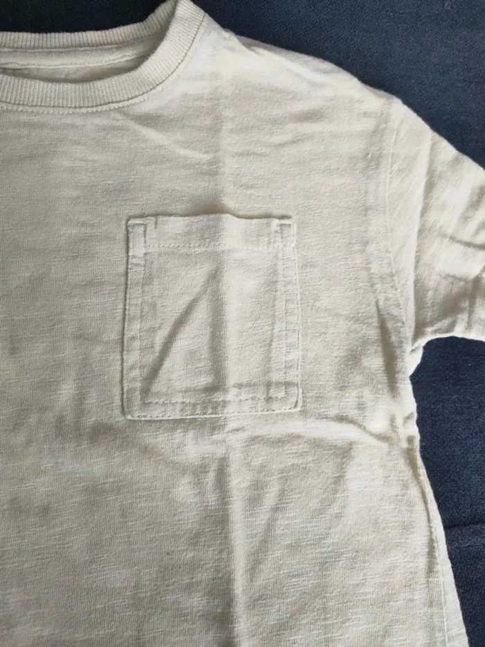 T-shirt manches courtes jaune/vert garçon 4 ans - photo numéro 3