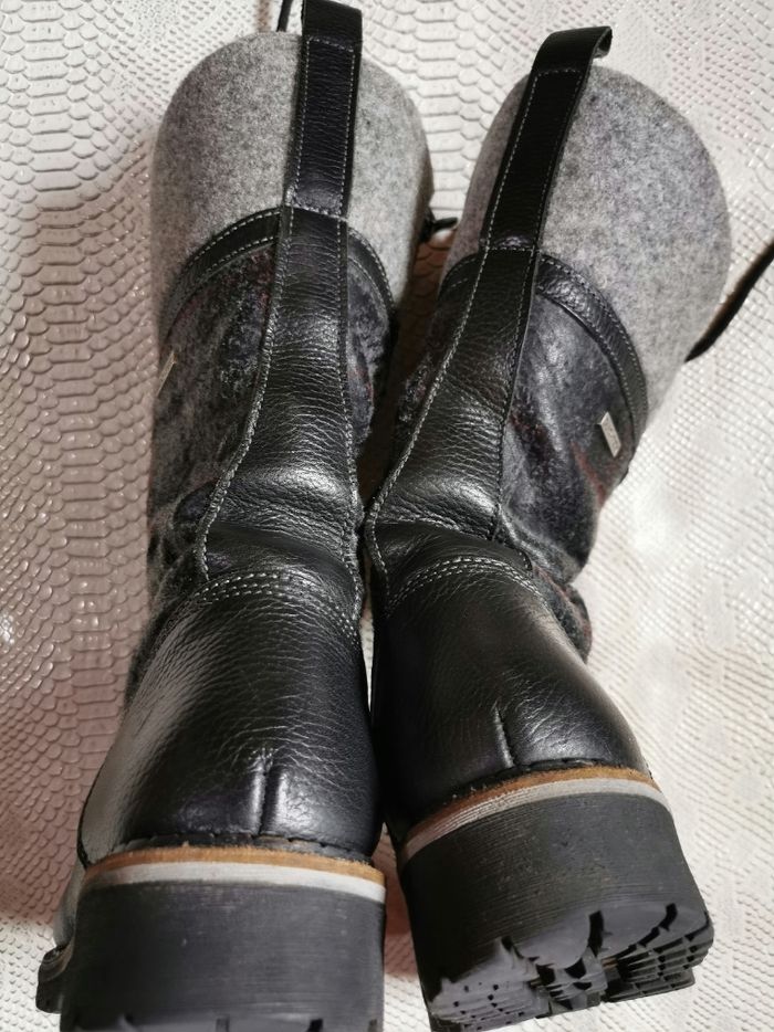 Bottes en cuir noir fourrées  Tamaris T39 - photo numéro 5