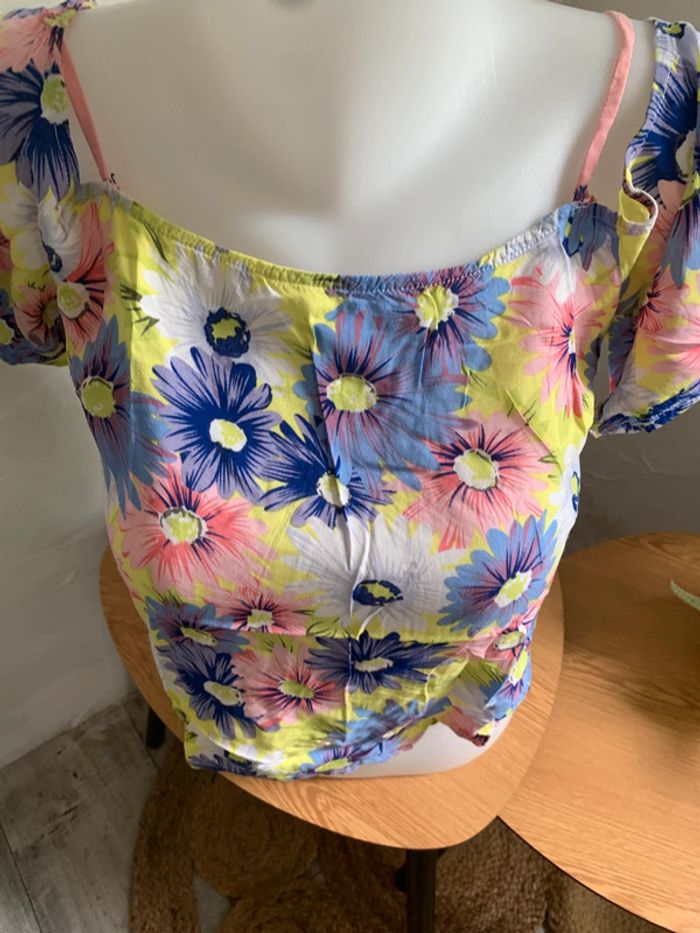 Blouse été fleurie taille 38 - photo numéro 2