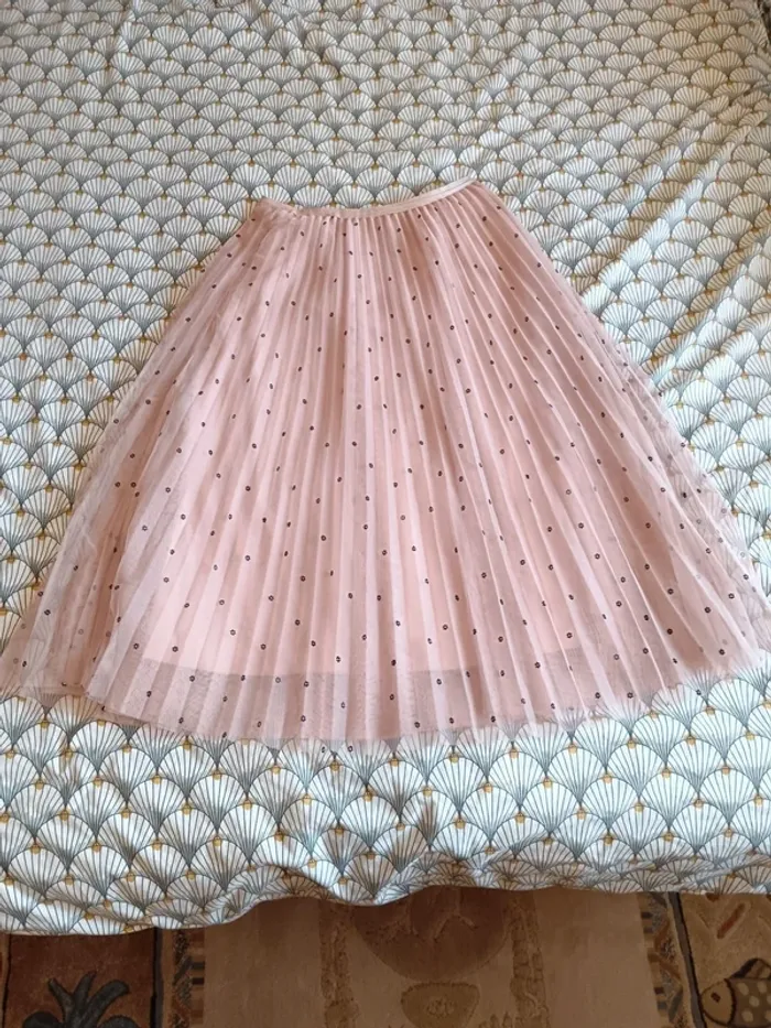 Jupe plissée en tulle rose Reserved taille xl
