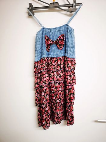 Robe jean fleur 36 38