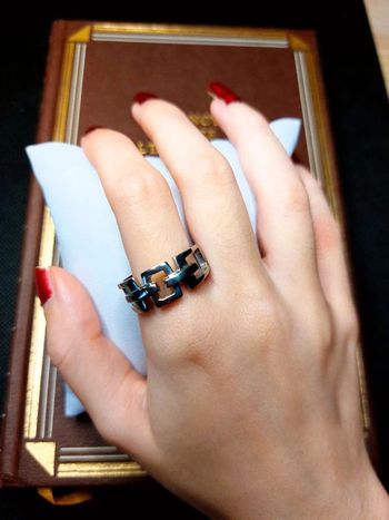 Magnifique bague chaîne taille 58