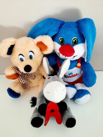 Lot de 3 peluches
