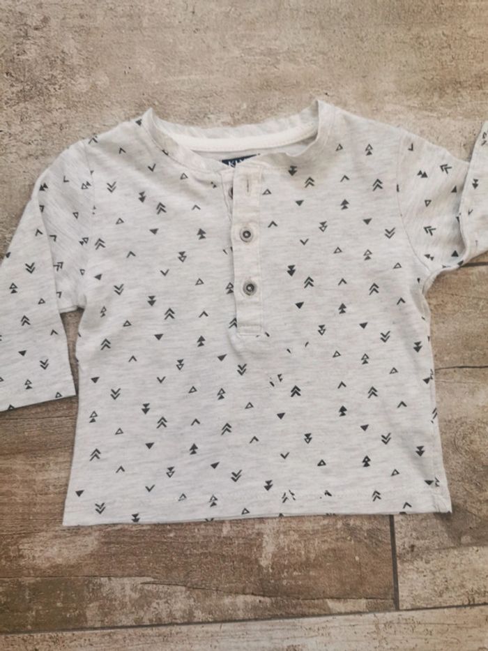 🌿Ensemble 3mois teeshirt et jean noir 3/6mois - photo numéro 3