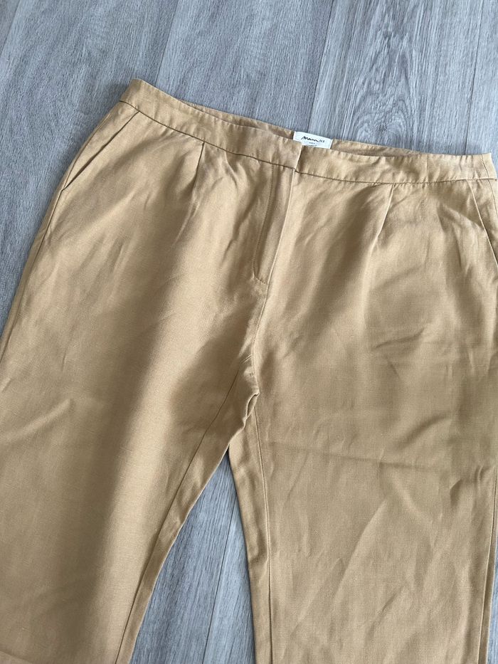Pantalon chino beige coton et lin Maison 123 T44/46 2XL/3XL - photo numéro 2