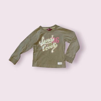 tee shirt kaki fille 3/4 ans