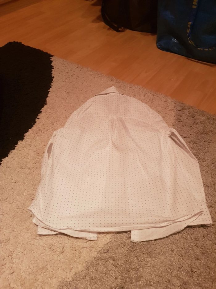 Chemise blanche avec motifs manches longues - photo numéro 3