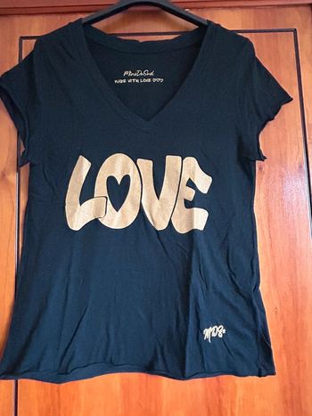 T-shirt noir col v Mino du Sud 38-40