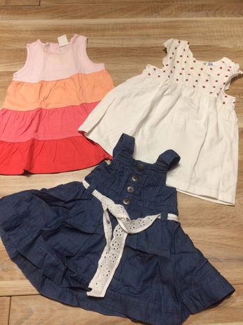 Lot 3 robes été 6 mois fille