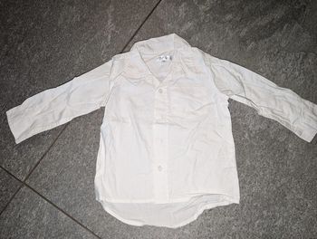 Chemise blanche à manches longues bébé garçon 18 mois