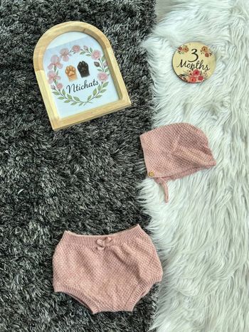 Lot de bonnet et bloomer - zara 3 mois