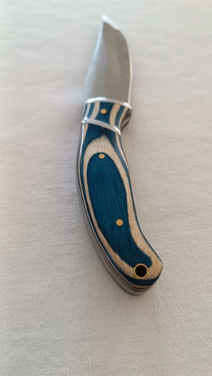 Couteau manche en bois pour bivouac, randonnée, trekking, camping, bushcraft, survie - photo numéro 3