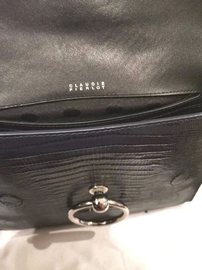 Sac Anouck en cuir marine sac pochette 2en1 | Claudie Pierlot | neuf - photo numéro 14