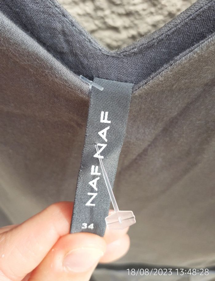 Robe naf naf gris taupe et noire - photo numéro 3