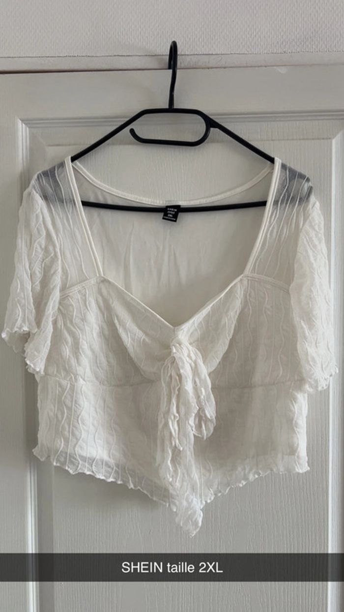 Haut court blanc