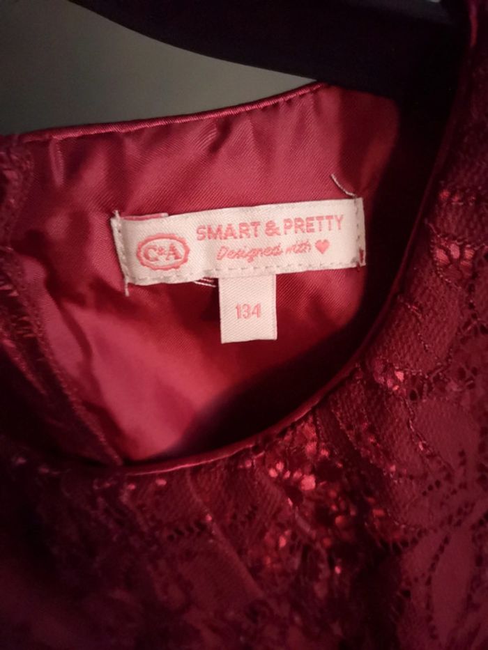 Robe rouge Façon dentelle Fille 9ans - photo numéro 2