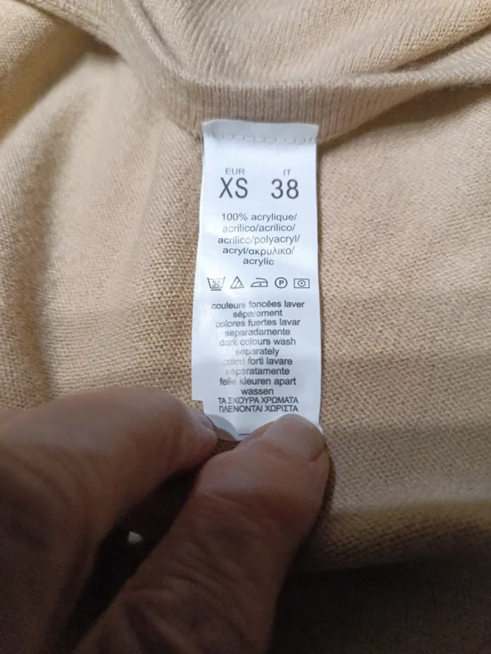 Gilet châle beige Tex XS - photo numéro 4