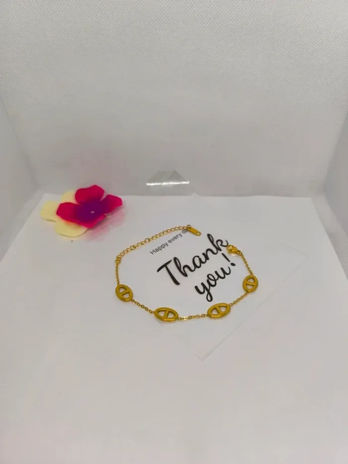Bracelet doré maille marine