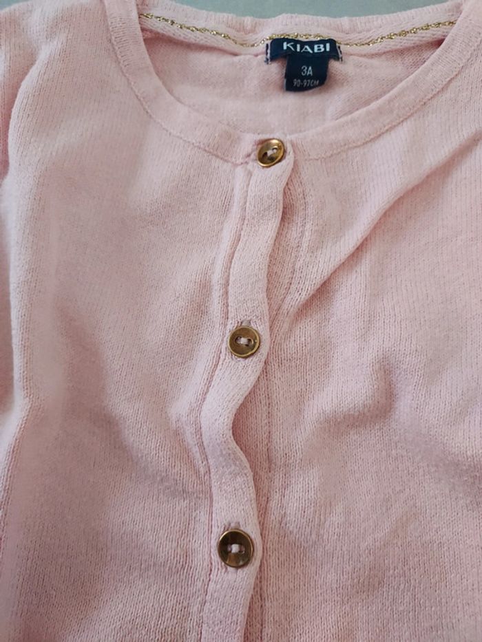 Gilet fille rose Kiabi - photo numéro 3