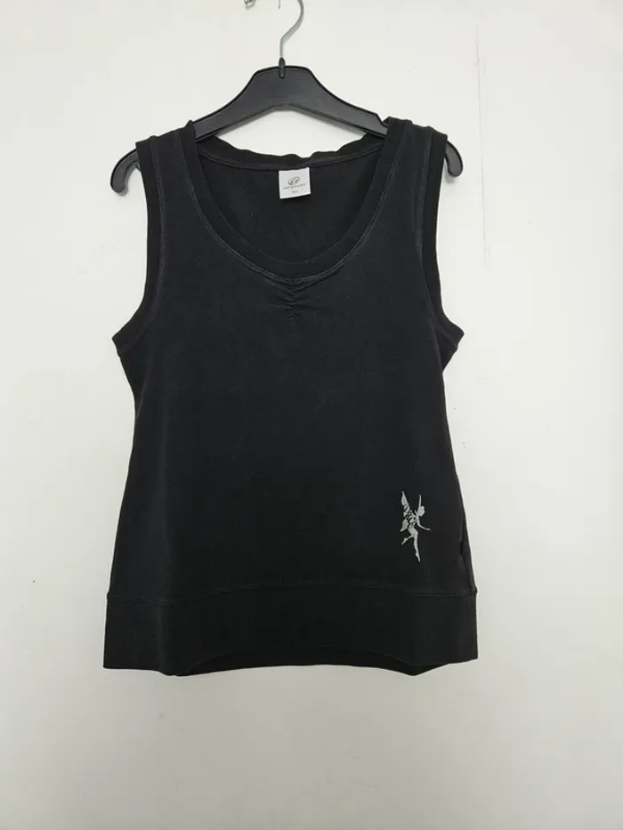 Débardeur imprimé fée fille - Taille 10 ans - Go Sport - Noir