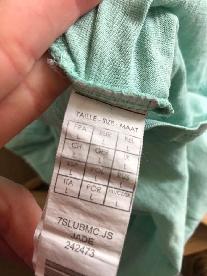 T-shirt vert d'eau 40 Mim - photo numéro 3