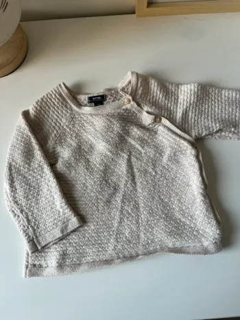 Gilet cache cœur beige bébé mixte