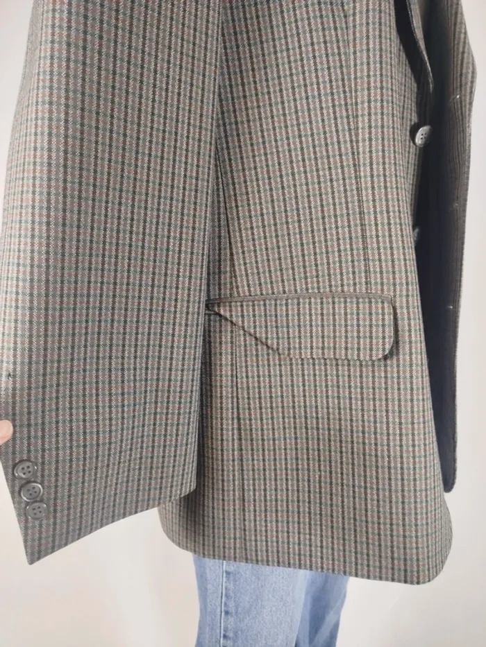 Veste costume - Blazer en Laine Homme Vintage Travelling x Ternyck Frères - Fabriqué en France - photo numéro 7