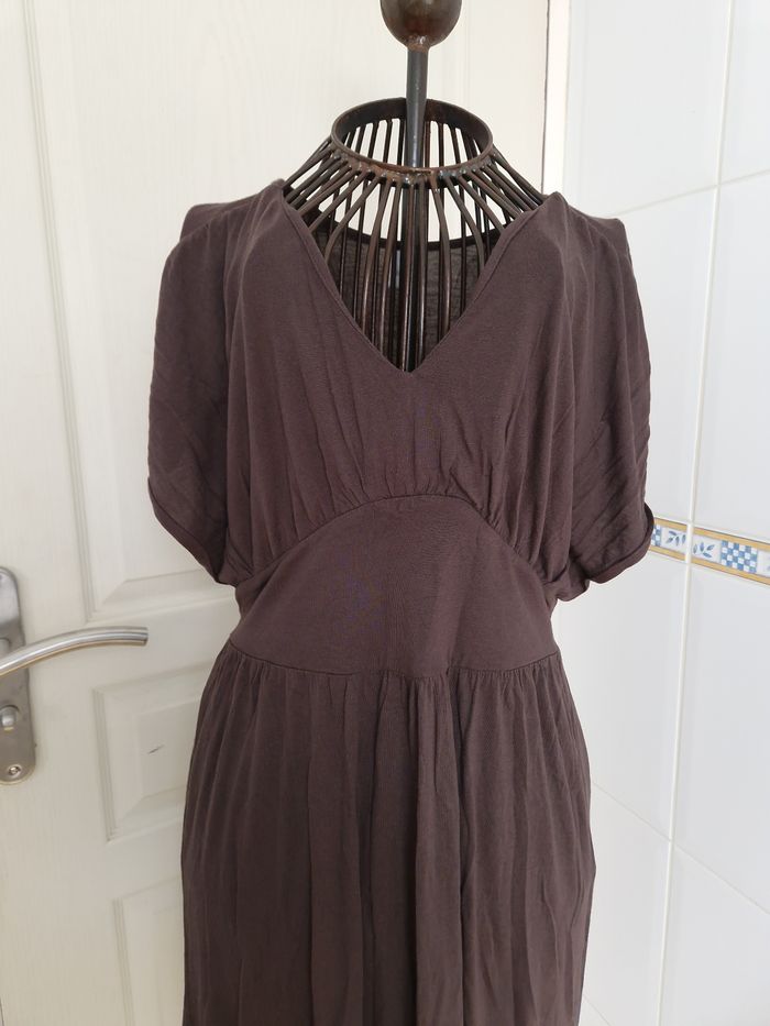 Robe fluide marron femme camaïeu taille M/38 - photo numéro 3