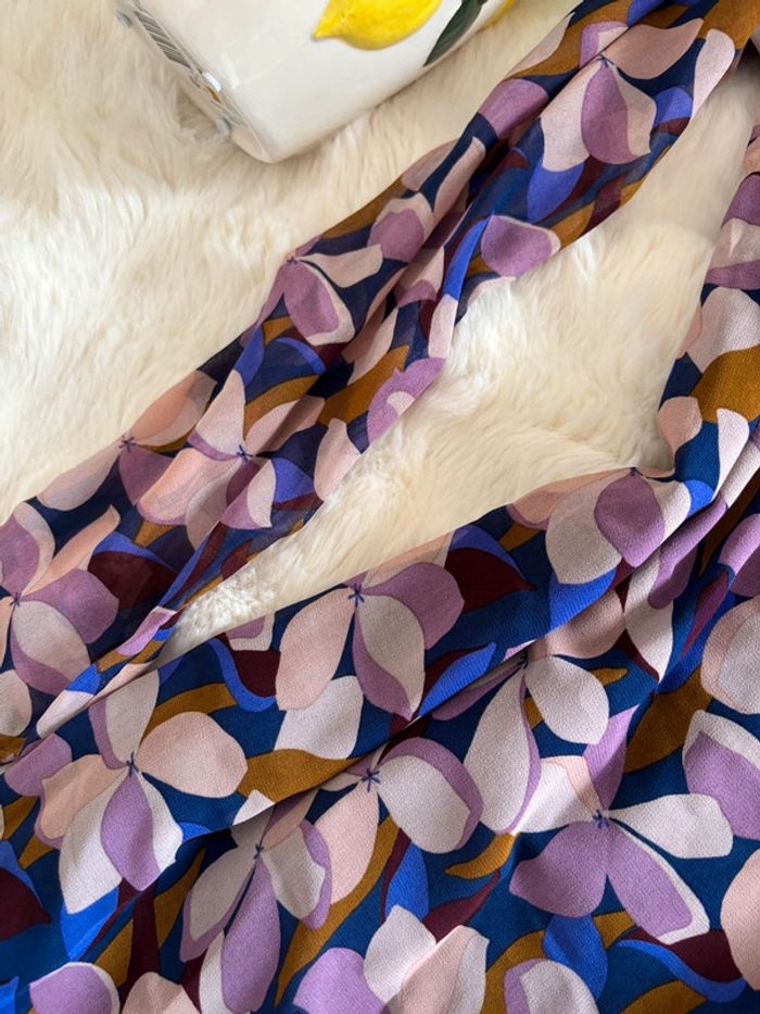 Robe fleurie violette Molly Bracken taille M - photo numéro 3