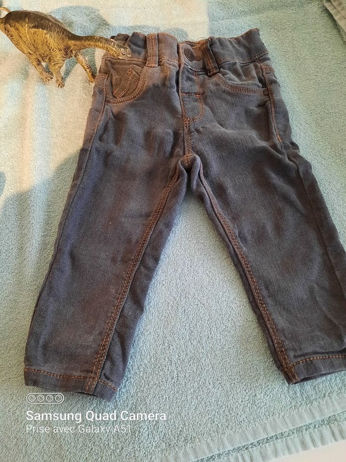 Jeans slim taille ajustable