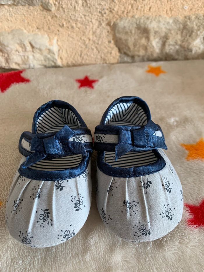 Lot 2 paires de ballerines Obaïbi beige & grises bébé T16 - photo numéro 9