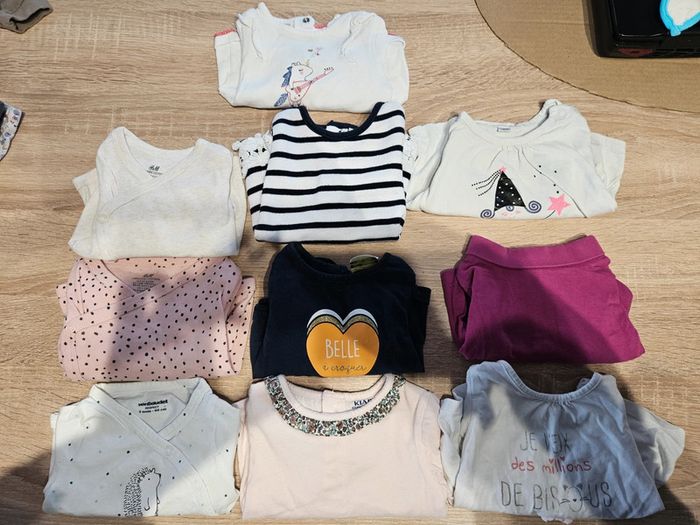 Lot tshirt manches longues 3 mois - photo numéro 2
