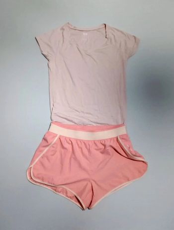 Short et t-shirt rose Domyos 38/M