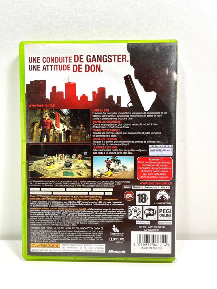 🇫🇷 Jeu XBoX 360 : Le Parrain 2 - Complet . PAL - FR - photo numéro 2