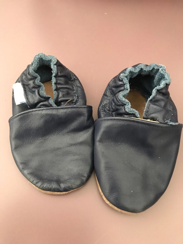 Chaussons bébé cuir Robeez 0-6 mois