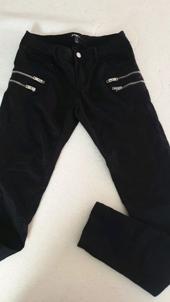 Pantalon avec zip décoratifs femme S