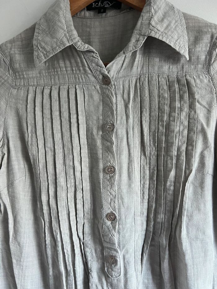 Blouse grise carreaux - photo numéro 5
