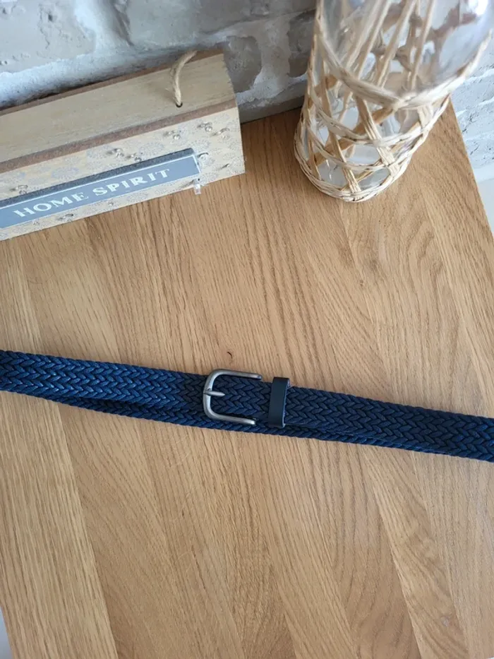 Ceinture tressée bleu marine neuve - photo numéro 6