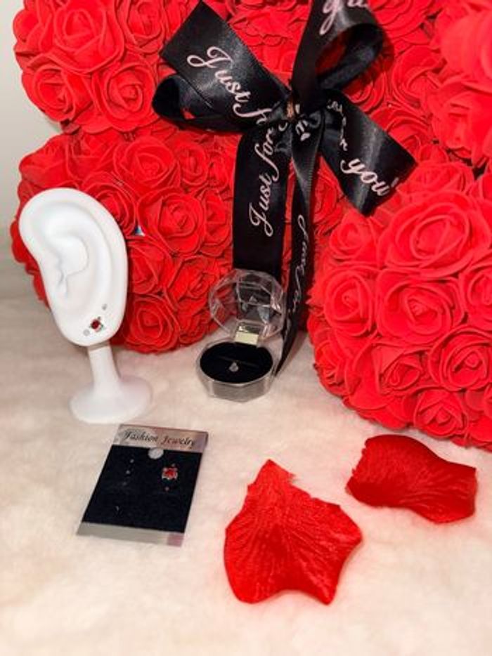 ❤️ Boucles d’oreilles rouge rubis – Élégance et éclat garanti ! ❤️ - photo numéro 2