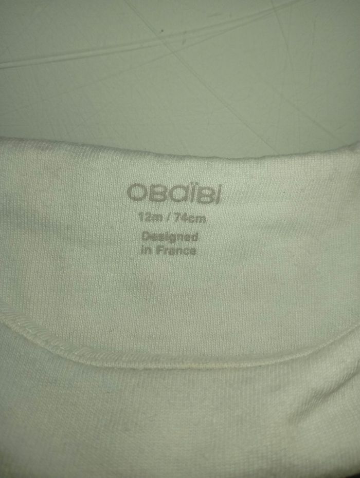 Haut marinière obaibi 12mois blanc et bleu - photo numéro 9