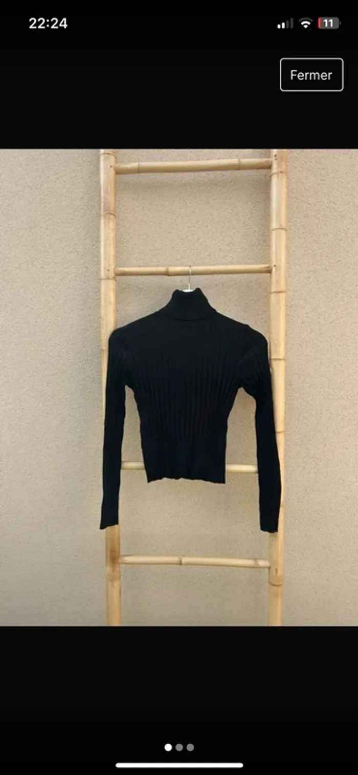 Pull col roulé